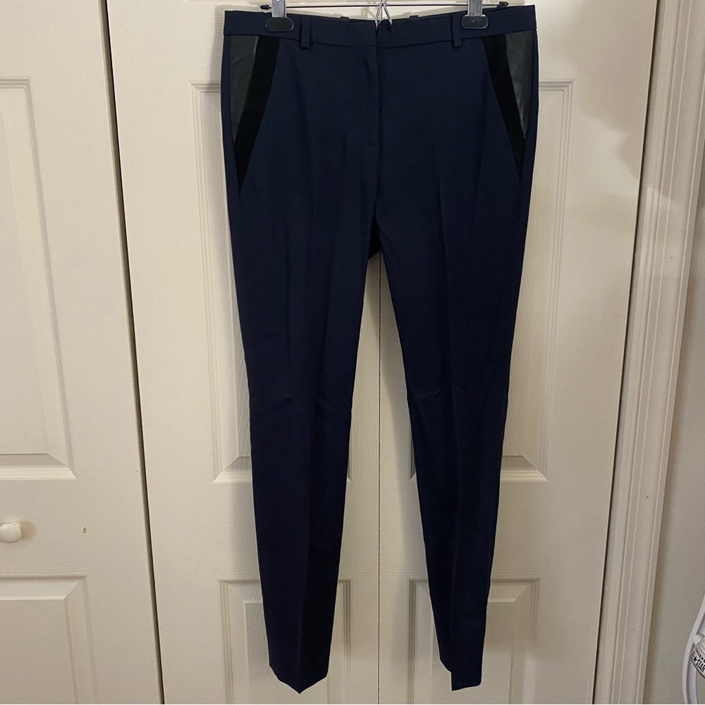 The Kooples Navy Leather Slacks